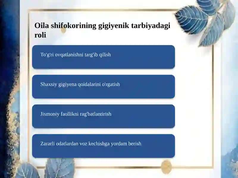 Aholiga sanitariya-epidemiologiya xizmatini tashkil etish va oila shifokorining roli 4