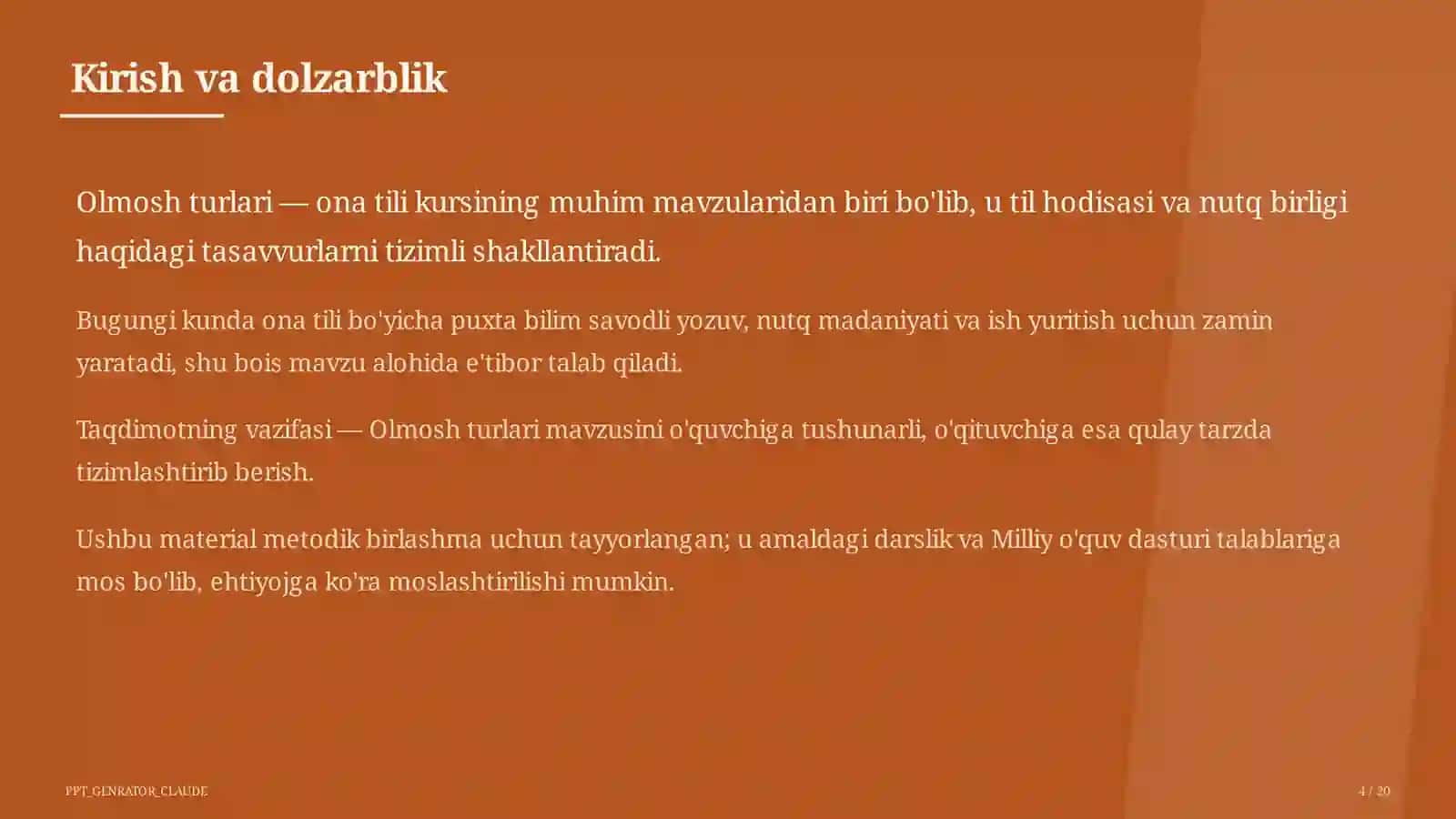 Olmosh turlari (6-sinf) 4