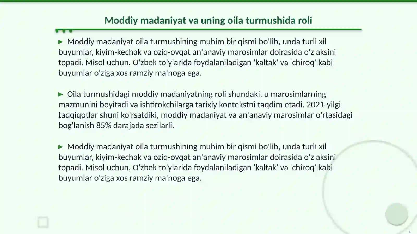 Ananaviy oila turmush marosimlarining etnologik ahamiyati 4