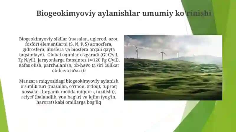 Landshaftlarda biogeokimyoviy aylanma harakatlar 4