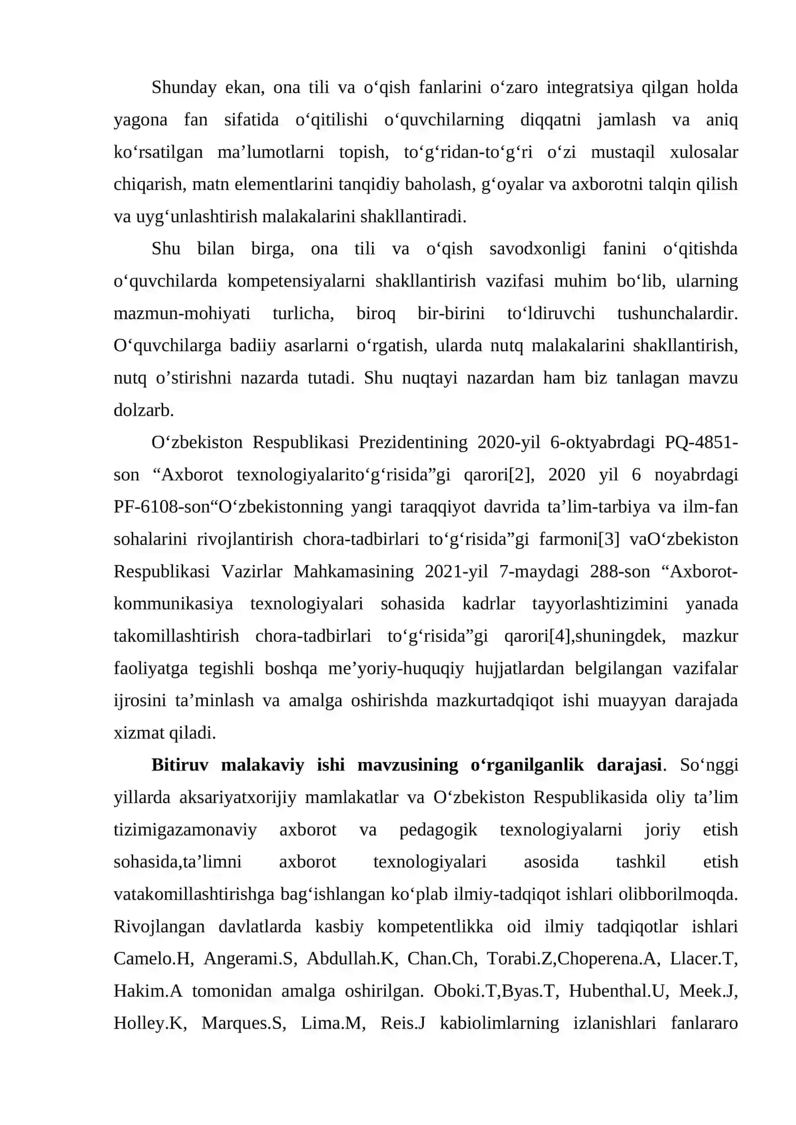 Ona tili va o’qish savodxonligi darslarida badiiy asar tahlilida yangi pedagogik texnologiyalardan foydalanish 4