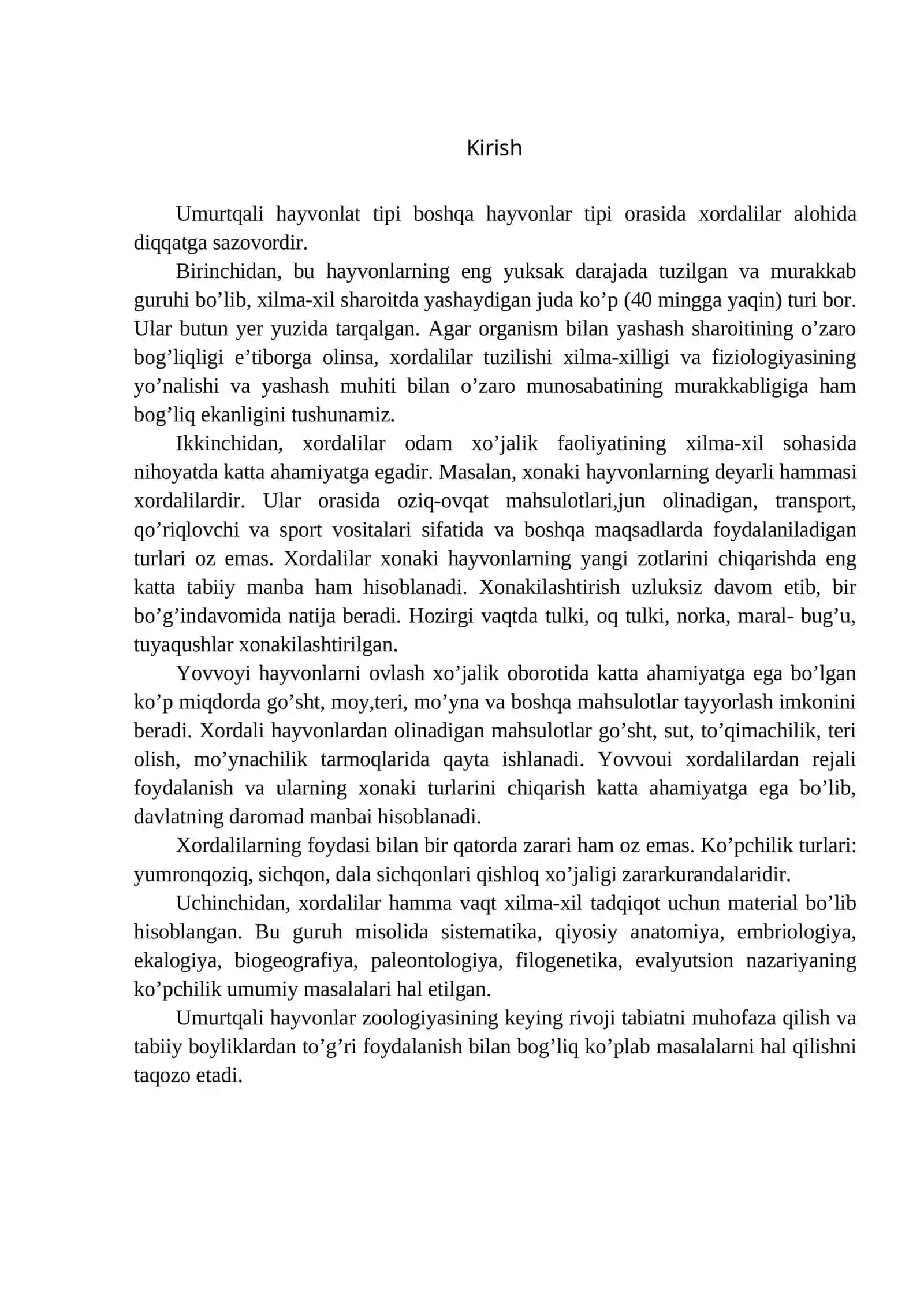 Umurtqali hayvonlarning inson xo’jaligidagi ahamiyati 4