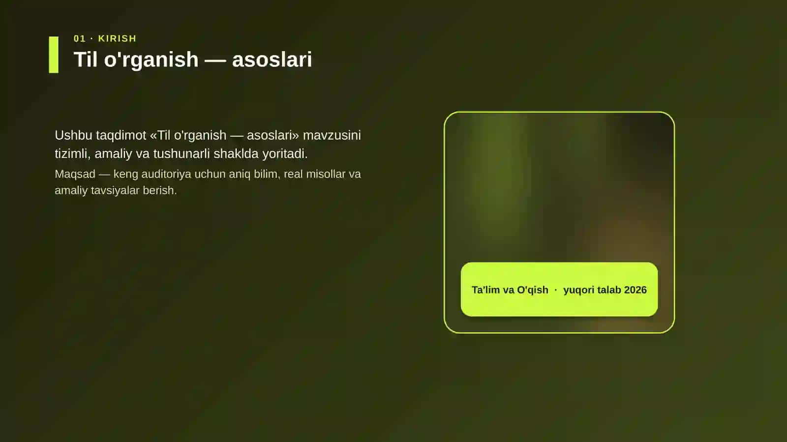 Til o'rganish — asoslari 4