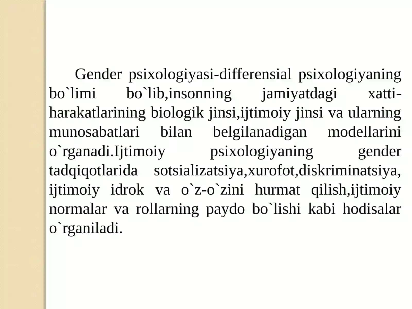 Gender farqlar psixologiyasi va jinsiy  xulq-atvor 4