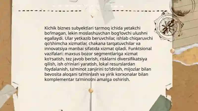 Tarmoq faoliyatida kichik biznes subyektlarining xatti-harakati va tarmoq taklifini aniqlashning nazariy-uslubiy asoslari 4