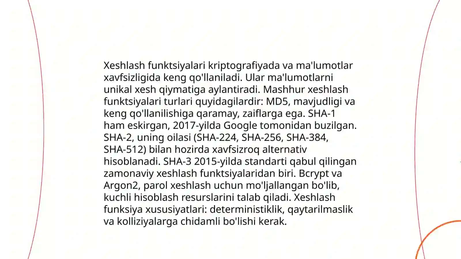 Xeshlash Algoritmlari 4