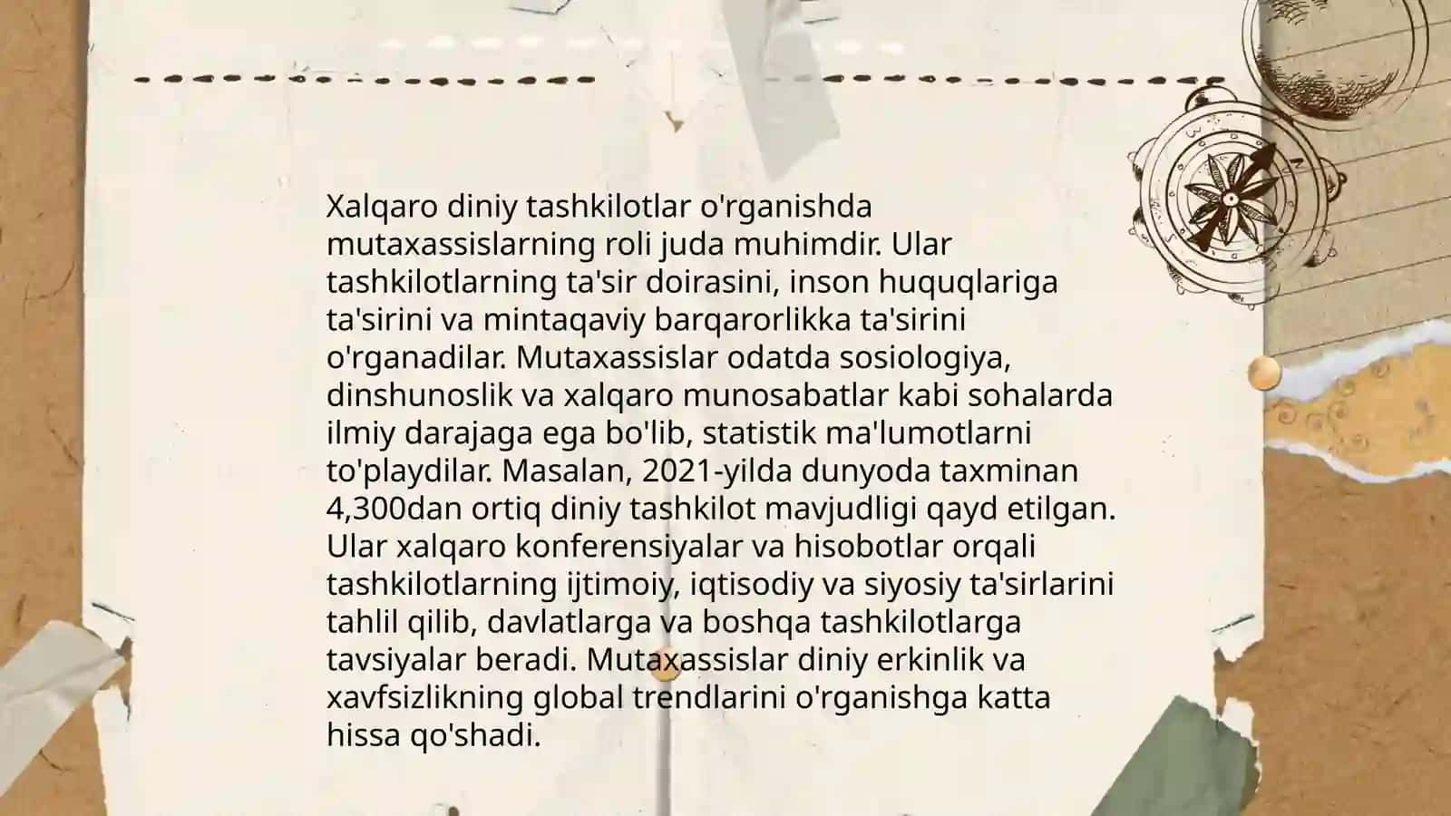 Xalqaro diniy tashkilotlar faoliyatining tarixi 4