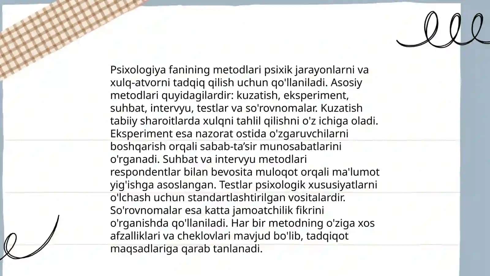 Psixalogiya fanining maqsad va vazifalari 4
