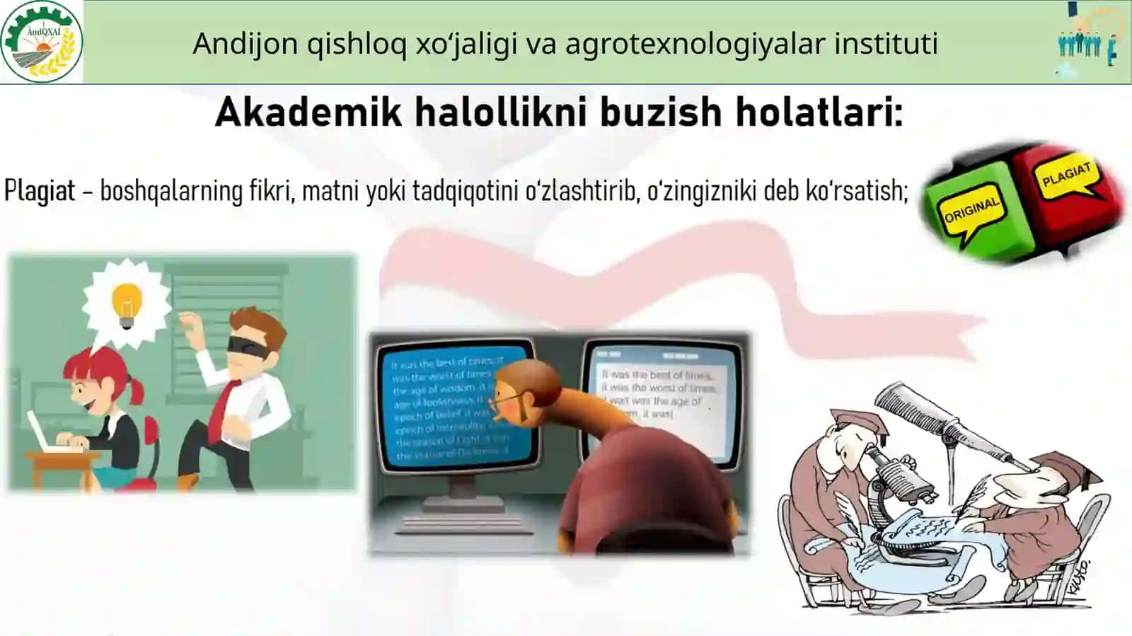 AKADEMIK HALOLLIK: AHAMIYATI, OQIBATLARI VA TAVSIYALAR 4