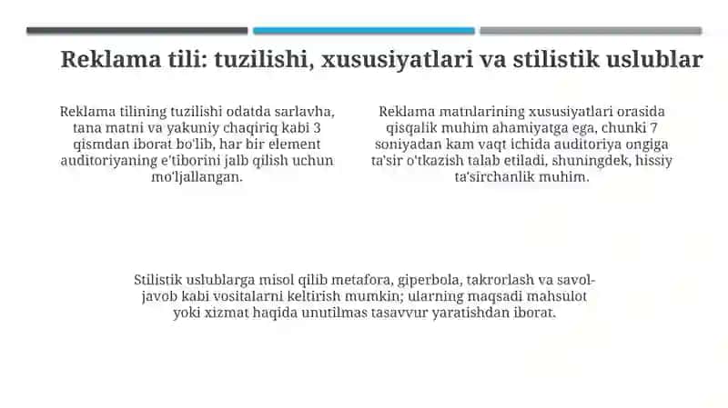 Reklama ijtimoiy kommunikatsiyaning alohida turi sifatida 4