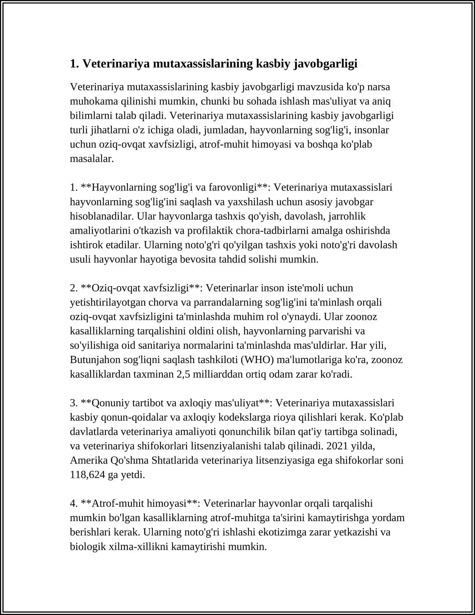 VETERINARIYA MUTAXASSISLARINING PROFESSIONAL ETIKASI 4