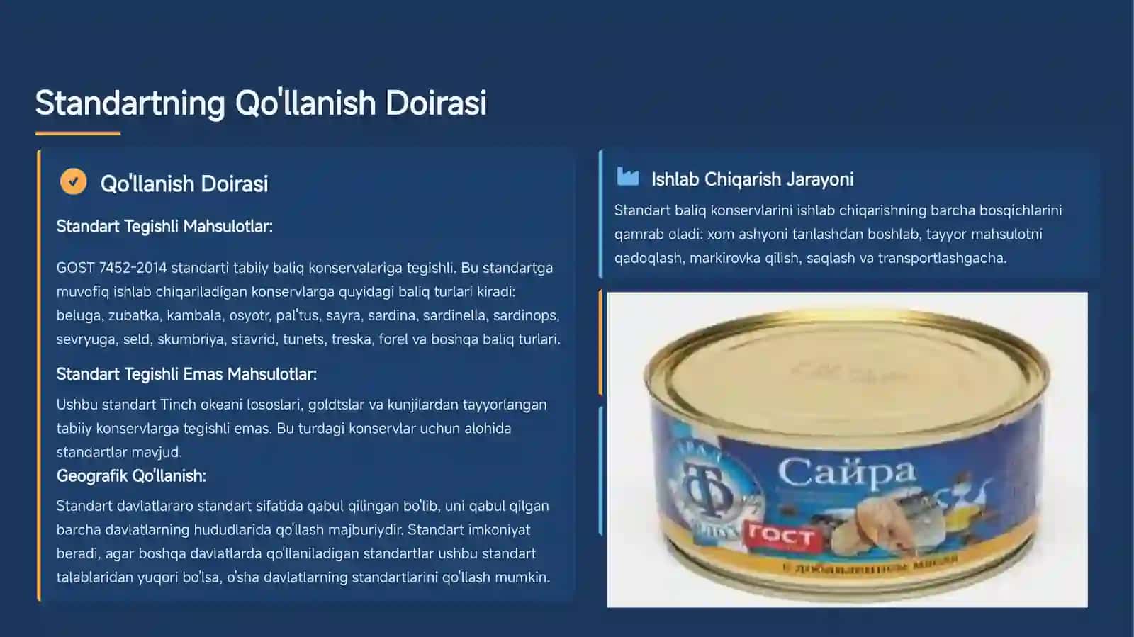 Baliq konservasi GOST standart boyicha oʻrganish 4