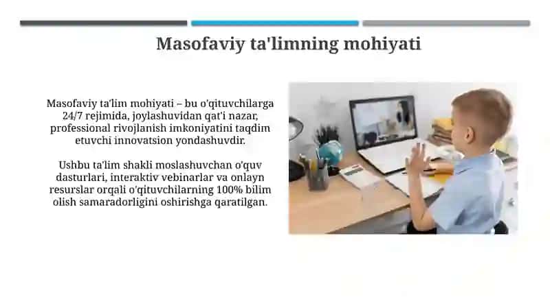 Oʻqtuvchilar malakasini oshirishda masofaviy taʼlimning afzalligi 4