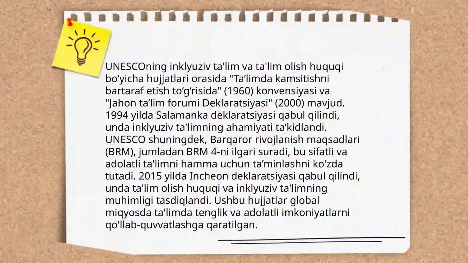 Inklyuziv taʼlimning huquqiy asoslarini xalqaro hujjatlarda tahlil qilish 4