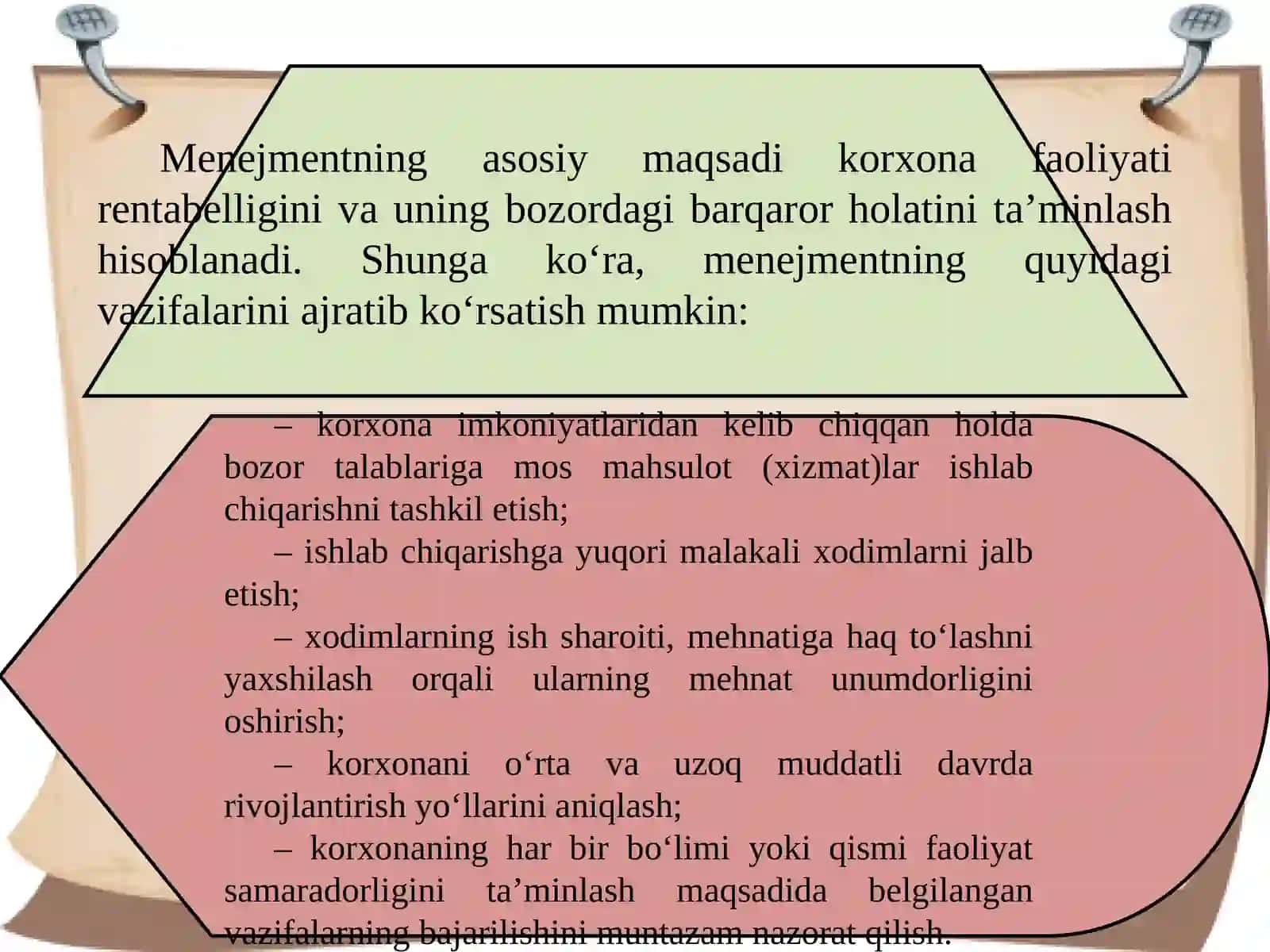 Tadbirkorlik va kichik biznes asoslari 12-mavzu 4