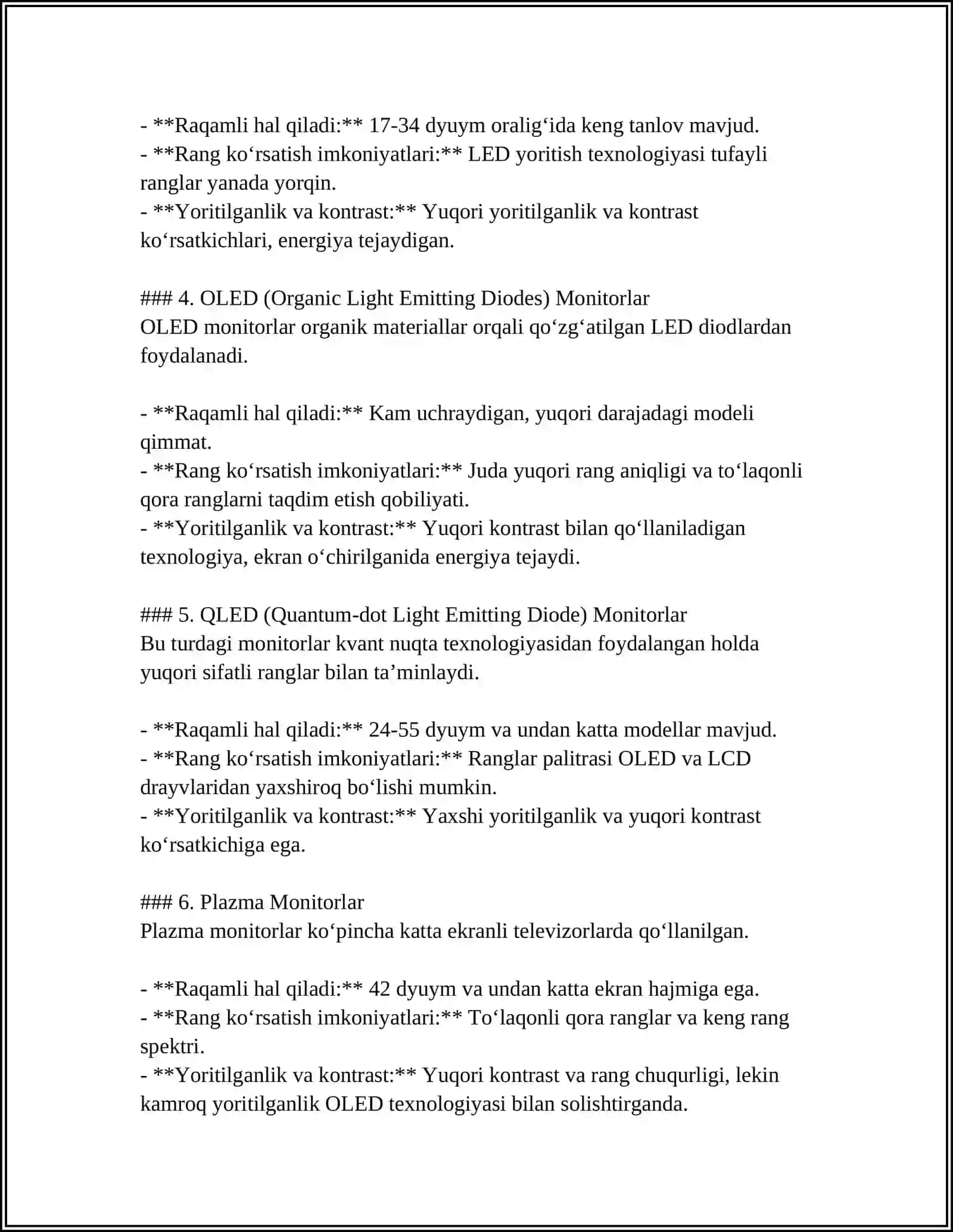 MONITOR VA SICHQONCHA TURLARI VA VAZIFASI 4