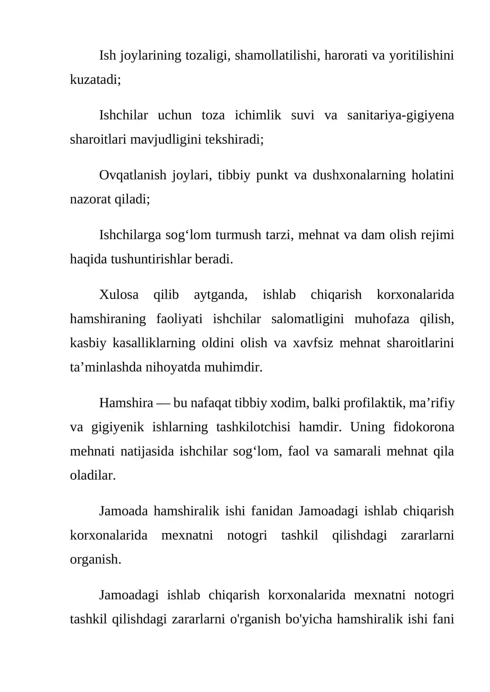 Ishlab chiqarish korxonalaridagi ishchilar salomatligini muhofaza qilish 4