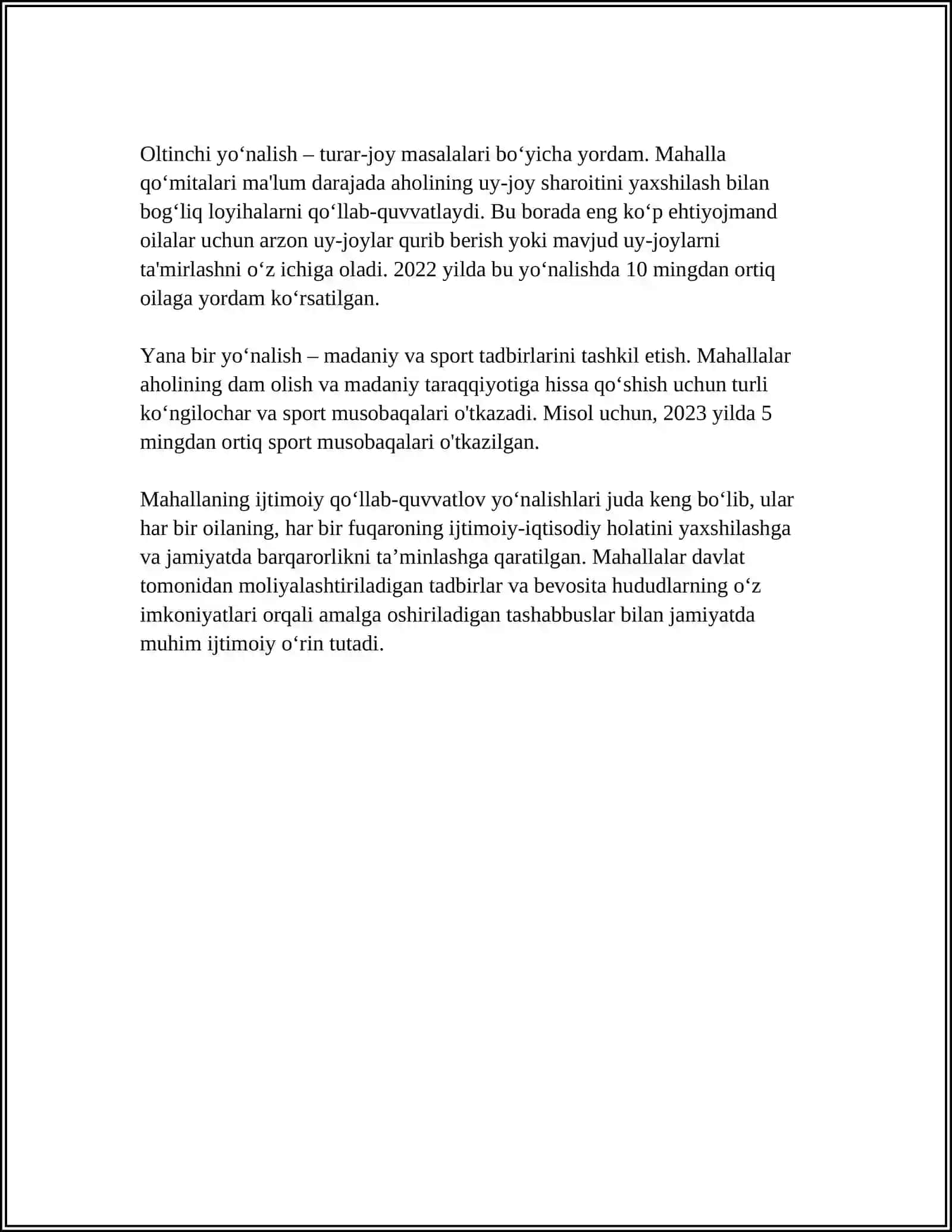 OILADA TAZYIQ VA ZO’RAVONLIKNING OLDINI OLISHDA MAHALLANING O’RNI 4