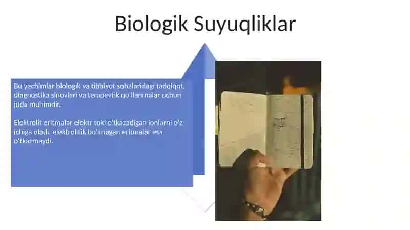 Organizmning biologik suyuqliklari elektrolit VA noelektrolit eritmalar tayyorlash 4