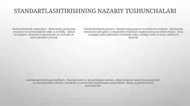 Standartlashtirishning Nazariy Asoslari 4