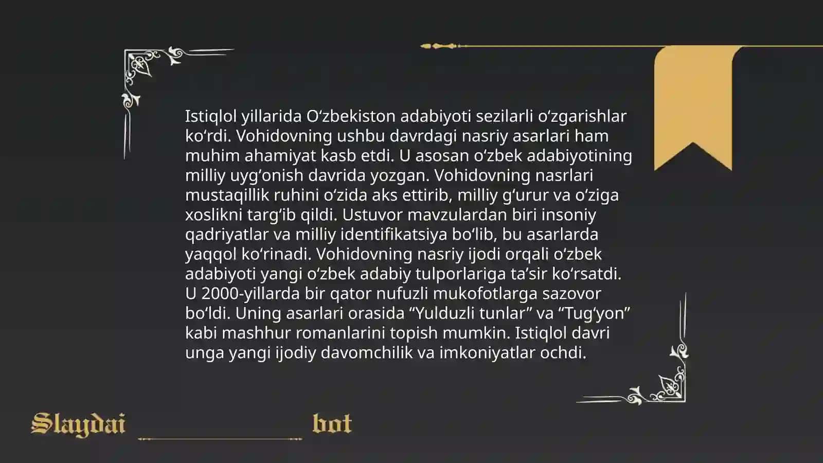 Erkin Vohidovning istiqlol davri ijodi 4