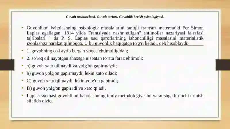 Voqeasodir bo’lgan joy va ko’zdan kechirish psixologiyasi 4