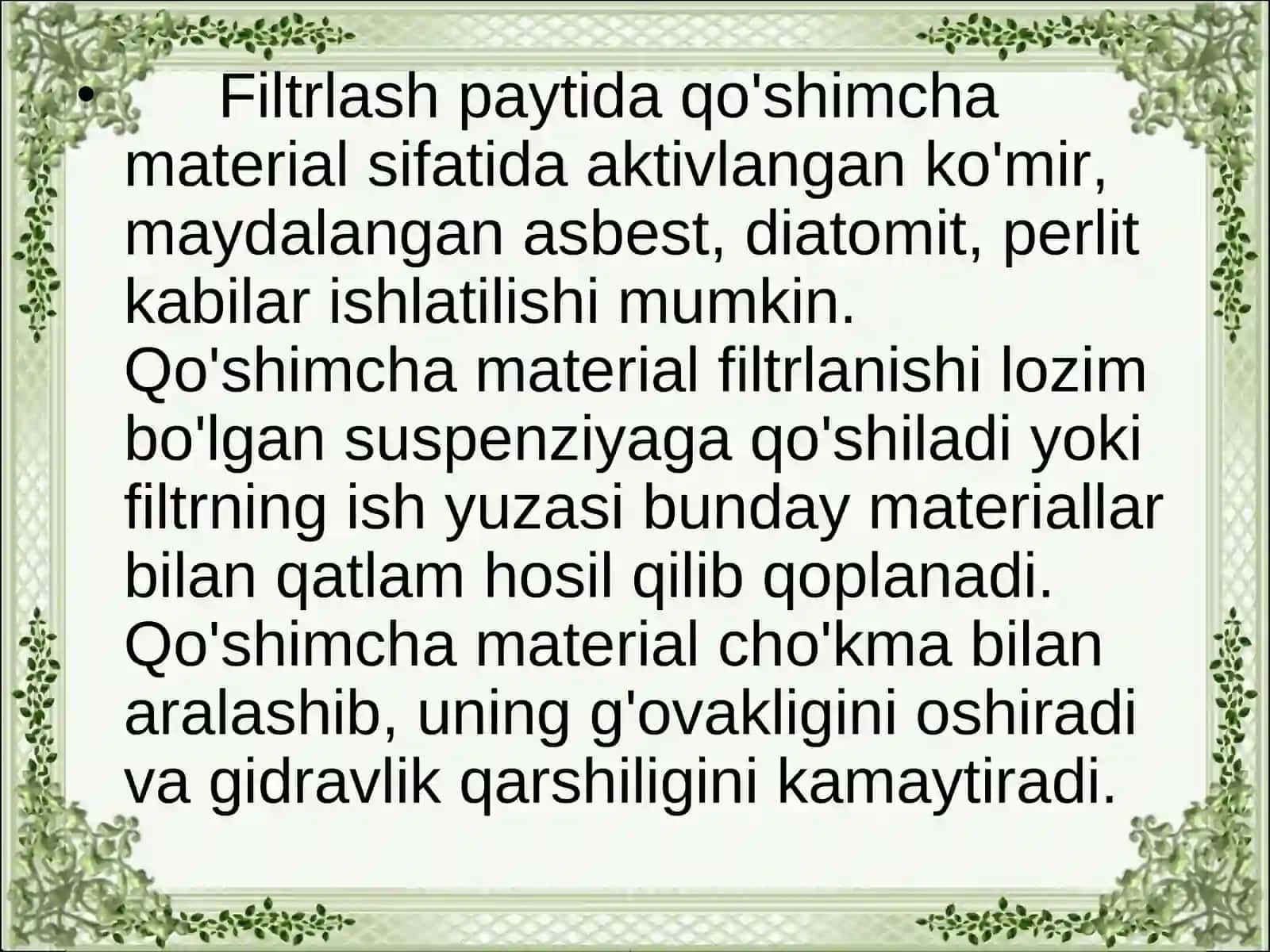 Filtrlash jarayoni 4