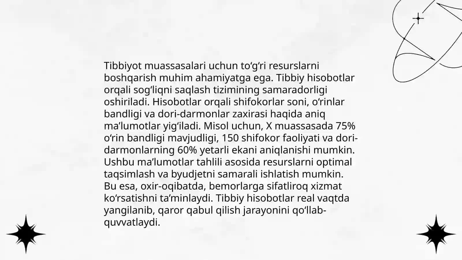 Tibbiy hisob va hisobotning tibbiyot xizmati faoliyatini tashkillashtirishdagi ahamiyati 4
