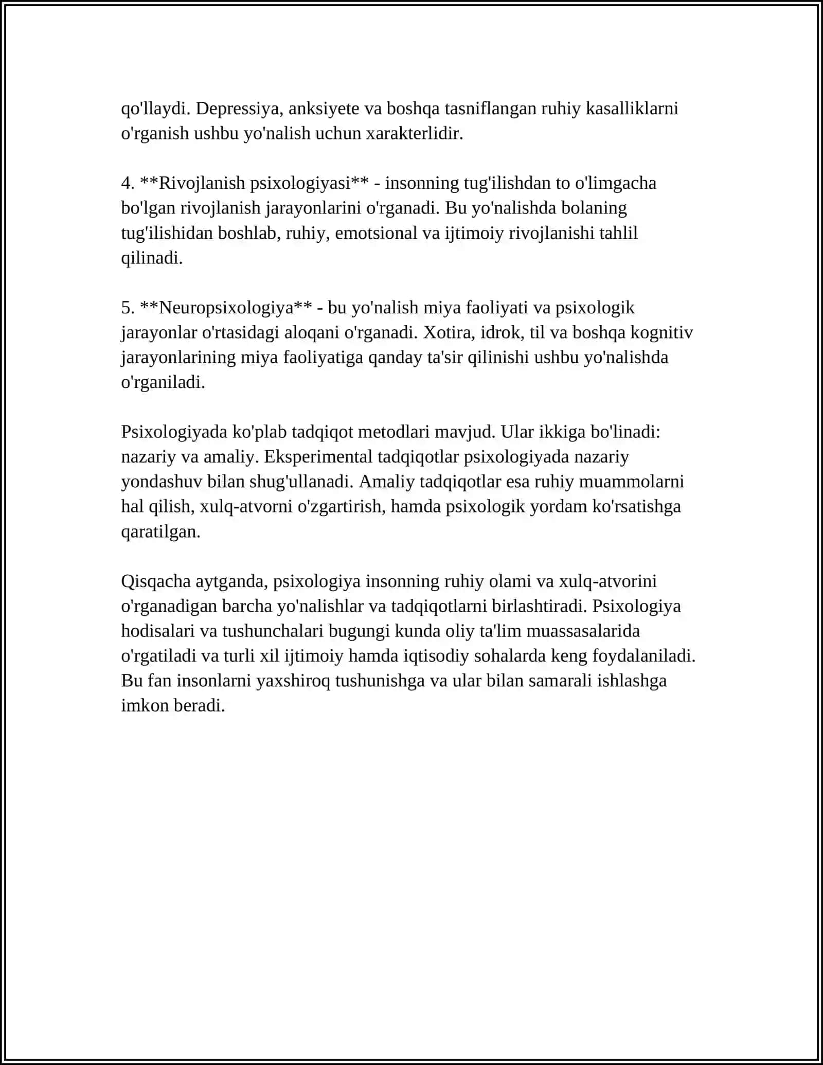PSIXOLOGIYA FANINING MAQSADI VA VAZIFALARI 4