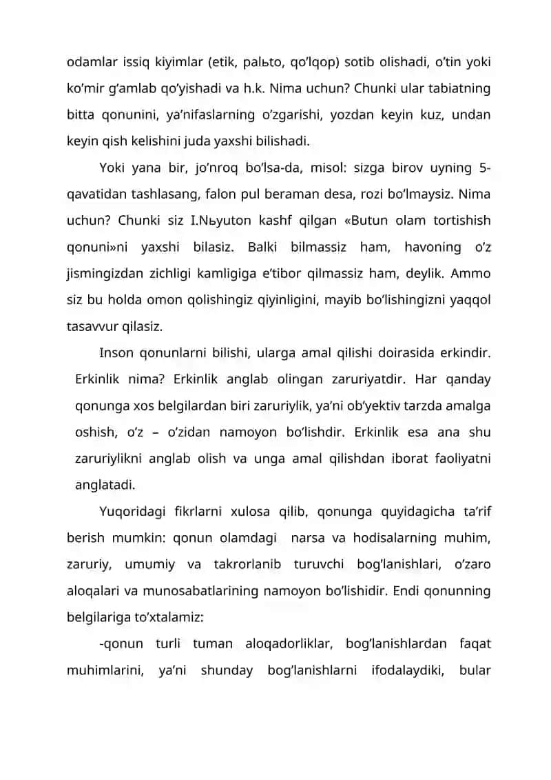 Falsafiy qonunlar (sifat meyor xossa sakrash turlari) 4