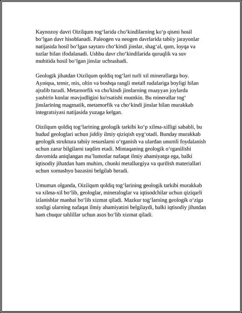 Oizilqum Qoldiq Tog'lari 4