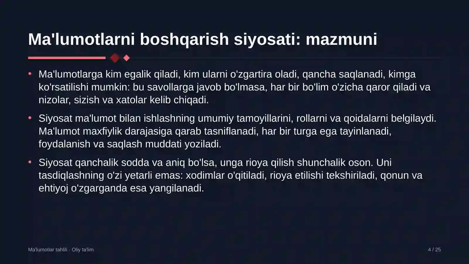 neft qazib olishda ma'lumotlarni boshqarish siyosatini ishlab chiqish 1560 4