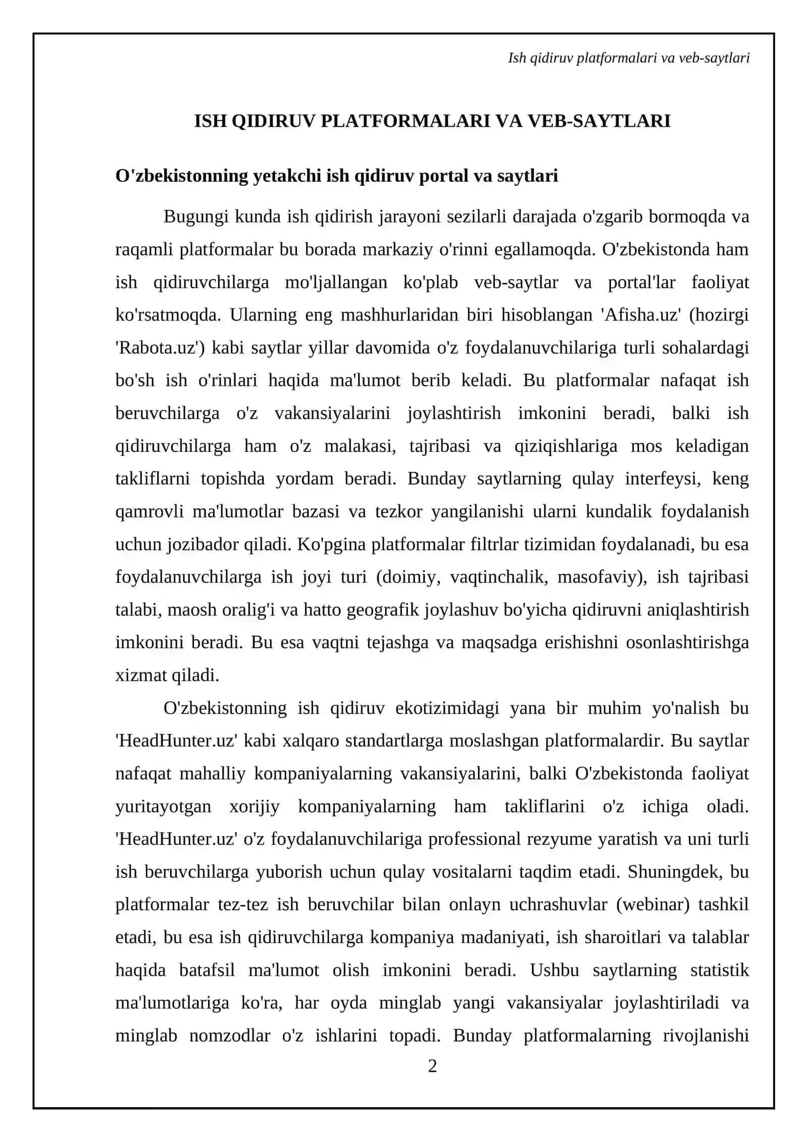 Ish o'rinlari bo'yicha ma'lumotlar bilan tanishish manbalari 4