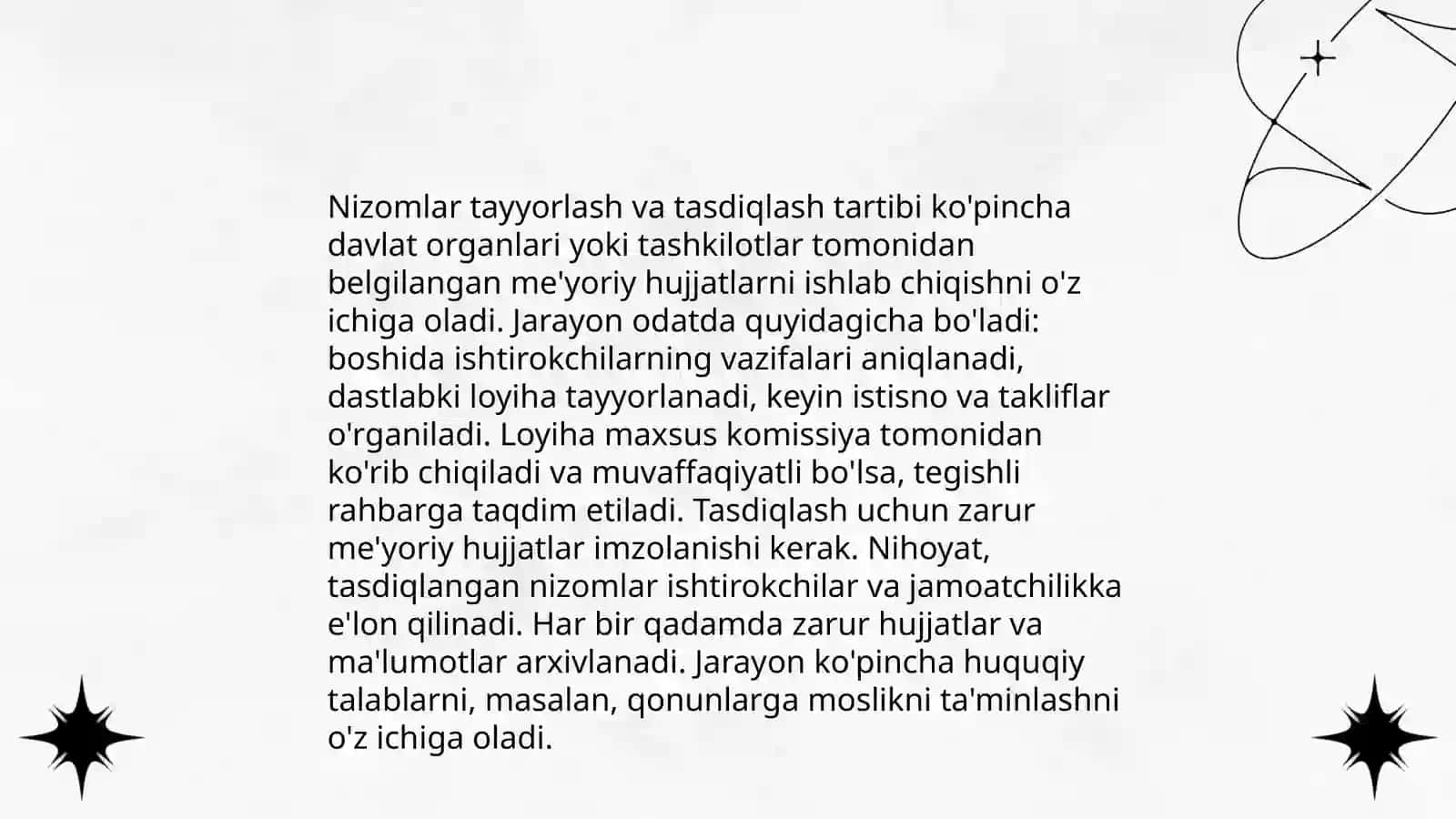 Tashkiliy hujjatlar:nizom,ustav,shartnoma 4