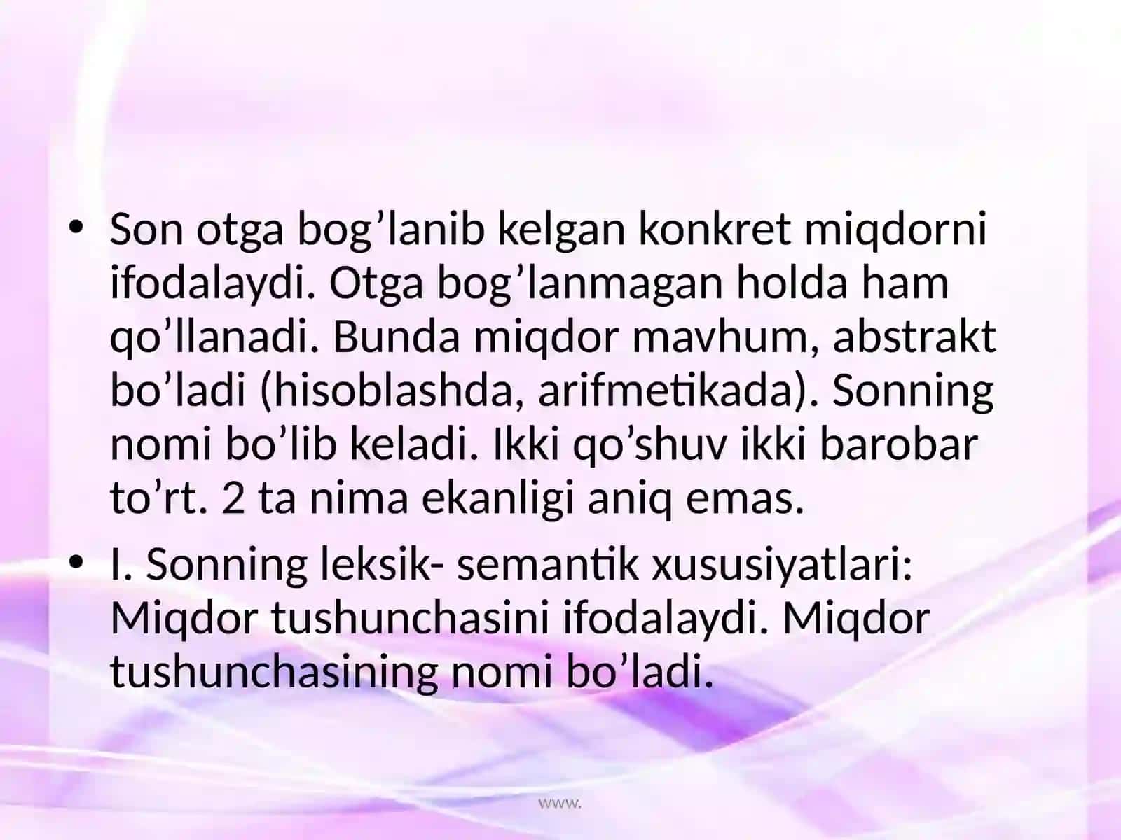 Son so’z turkumi 4
