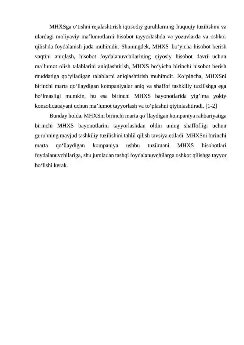 Moliyaviy hisobotning xalqaro standartlariga oʻtish 4