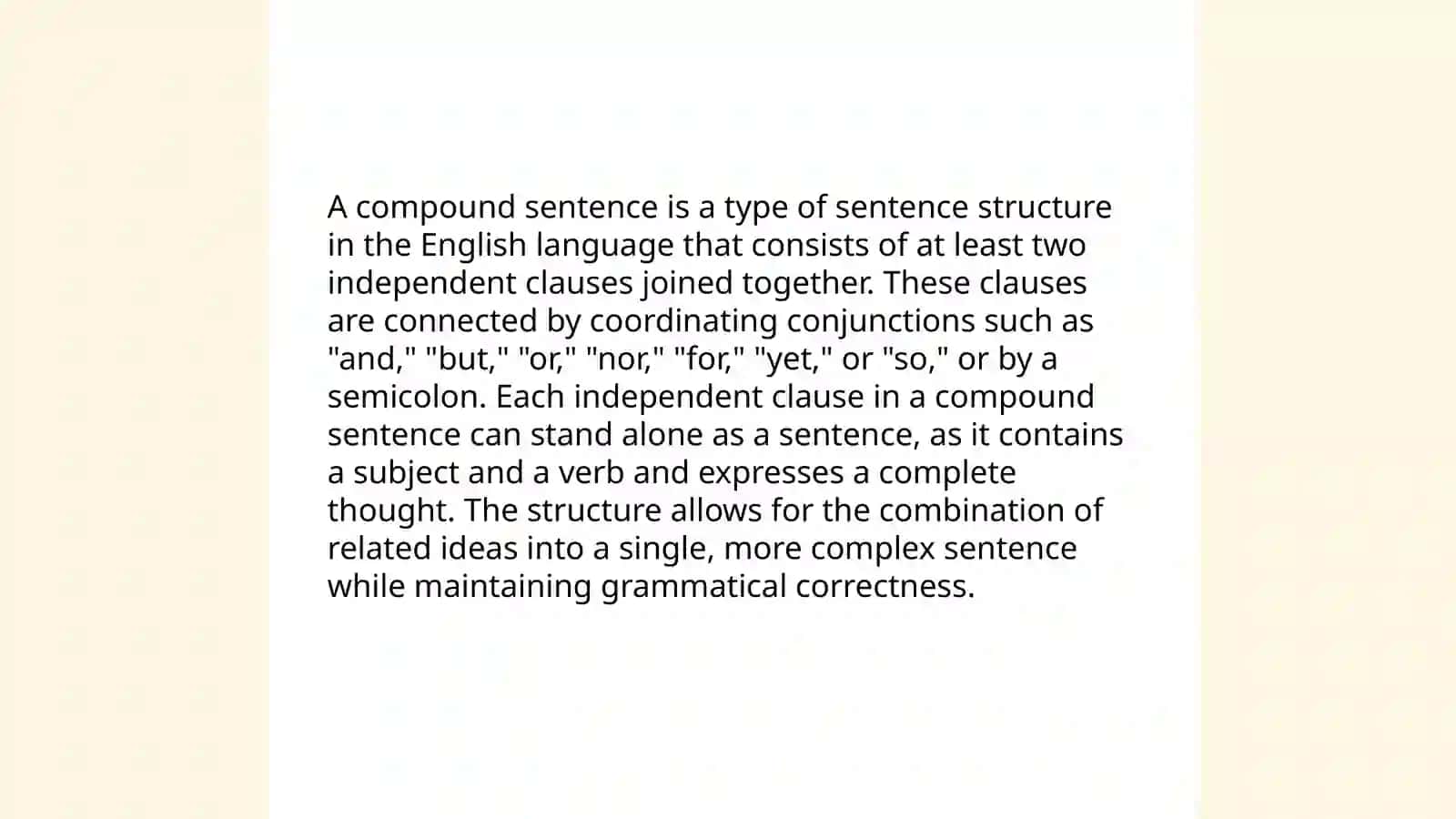 Simple, Compound, and Complex Sentences Examples 4