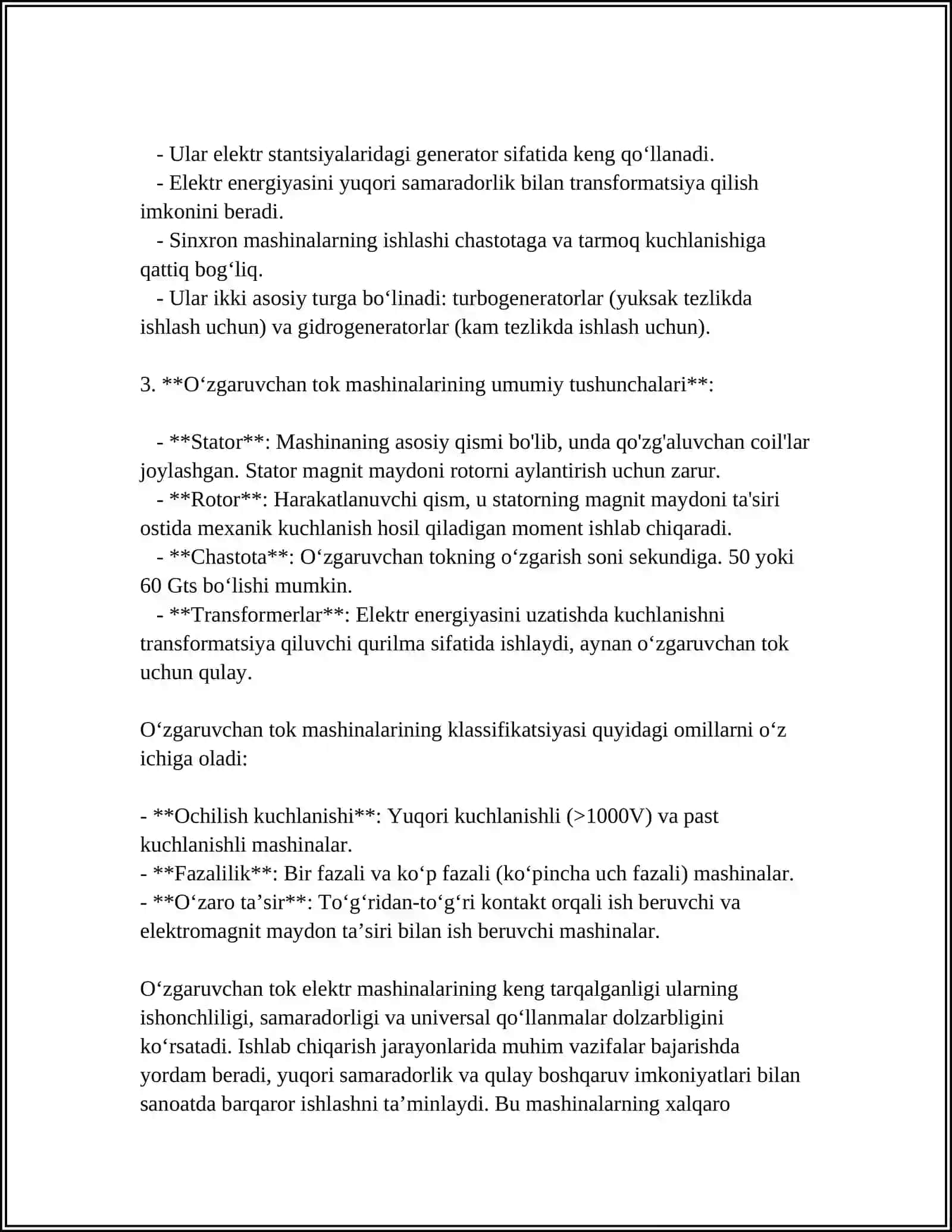 O'ZGARUVCHAN TOK ELEKTR MASHINALARI 4