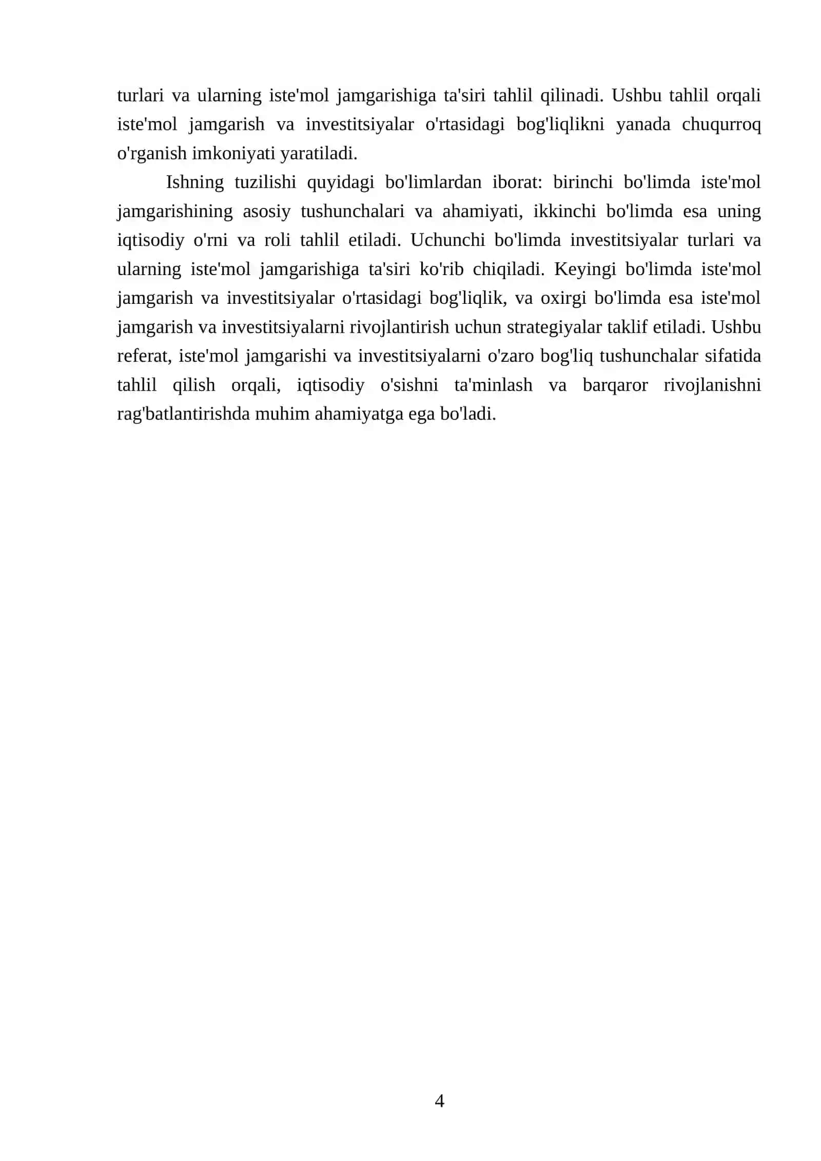 Istemol jamgarish va investitciyalar 4