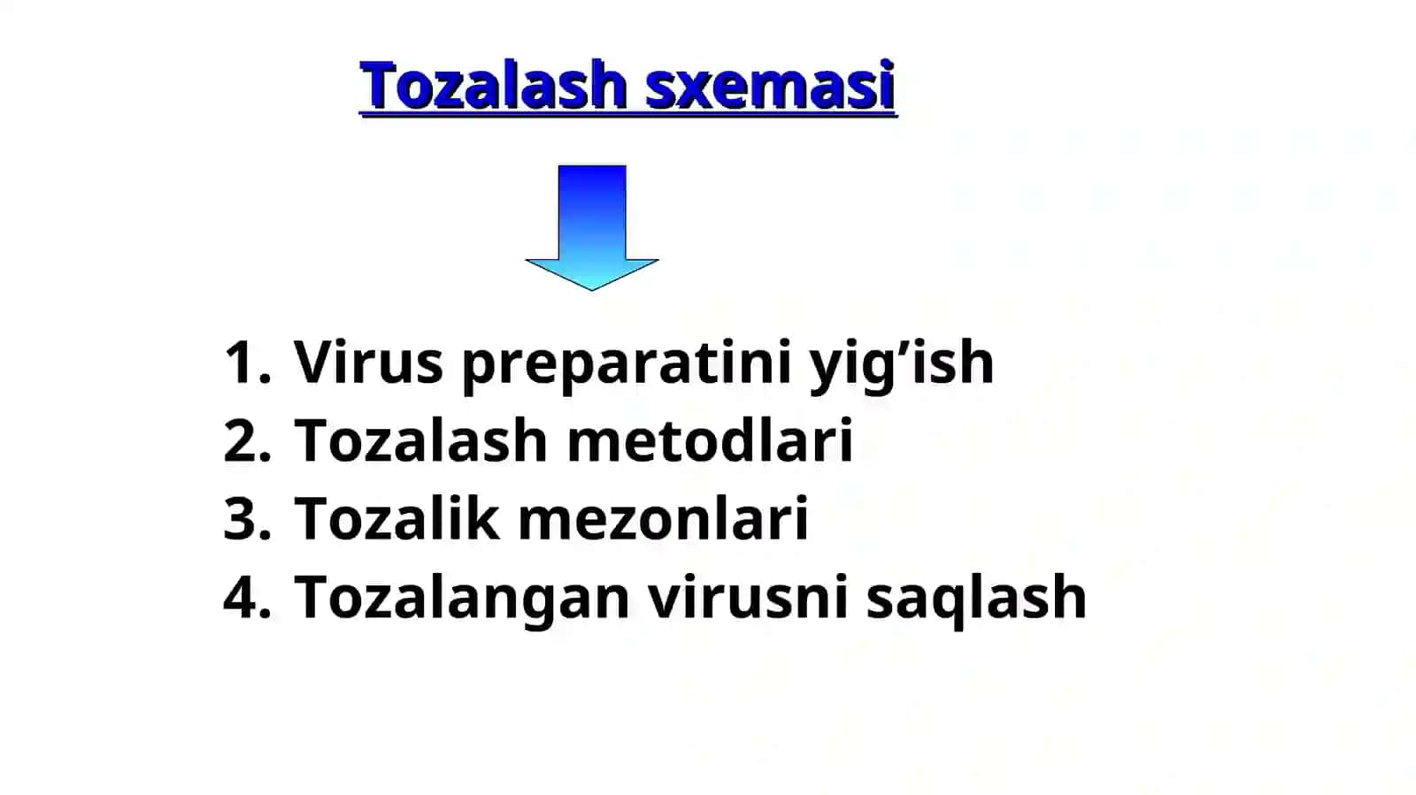 VIRUSLARNI KO’PAYTIRISH VA AJRATISH 4