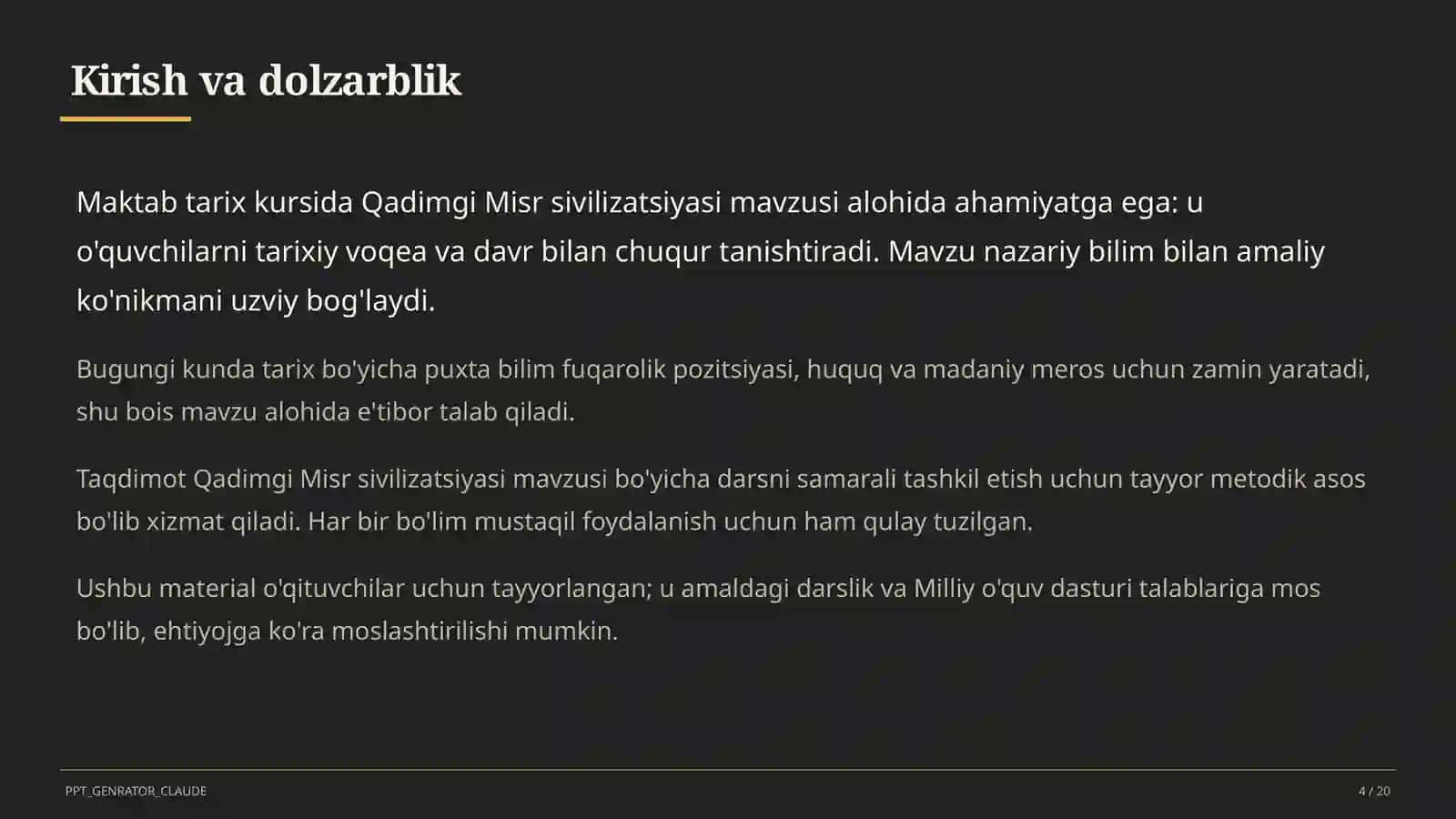 Qadimgi Misr sivilizatsiyasi (6-sinf) 4