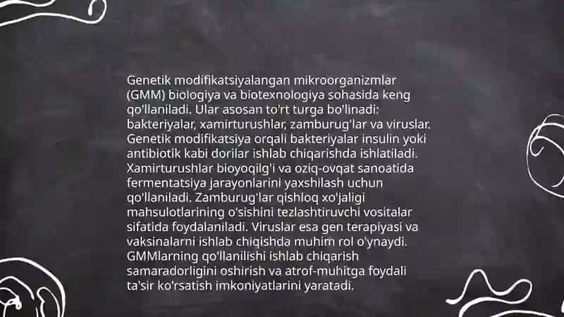 Mikroorganizmlarni gen muhandisligida qo'llanilishi va ushbu yo'nalishda erishilgan yutuqlari 4