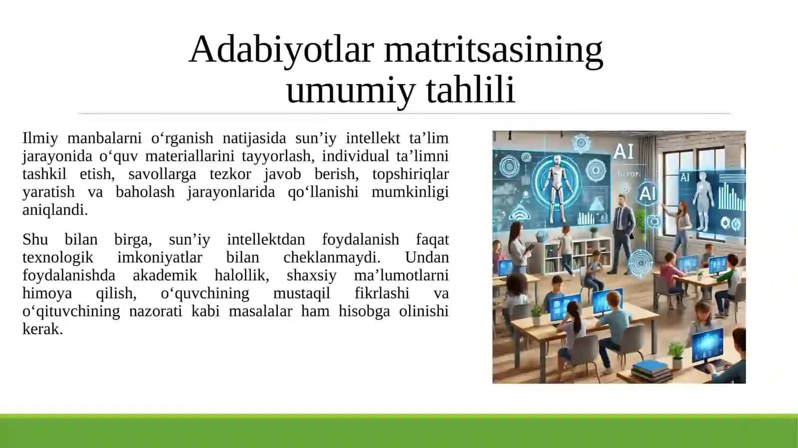 TA’LIMDA SUN’IY INTELLEKTDAN FOYDALANISHNING SAMARADORLIGINI TADQIQ ETISH 4