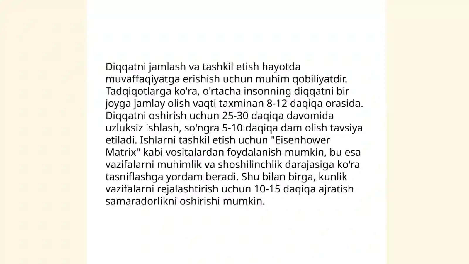 O’quvchilar qiziqishini o’rganuvchi va rivojlantiruvchi psixologik trening 4