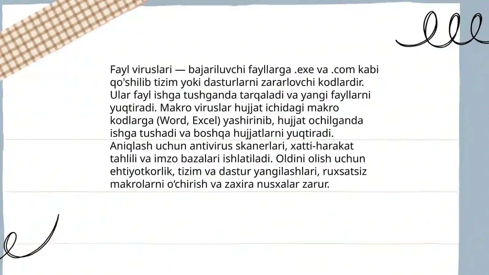 Virus va antivirus dasturlar. Arxivatorlar 4