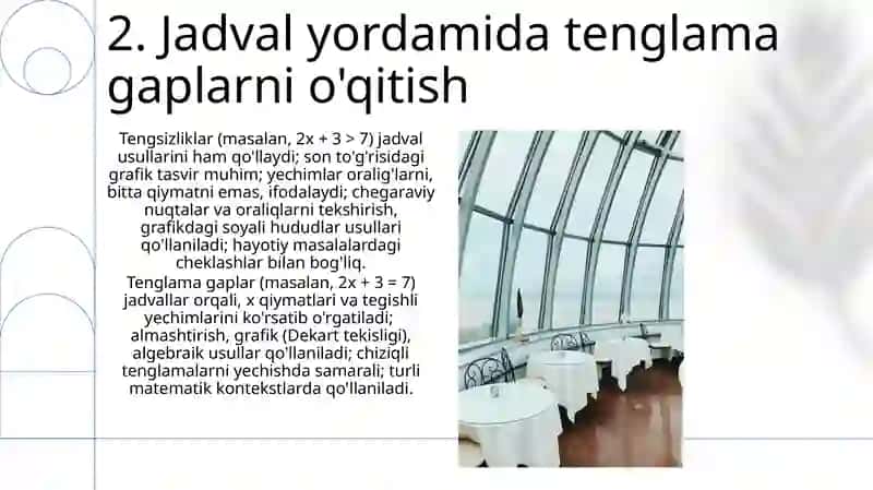 Egali va egasiz gaplarni o’qitish usullari mavzusi (grammatik jadvallar asosida) 4