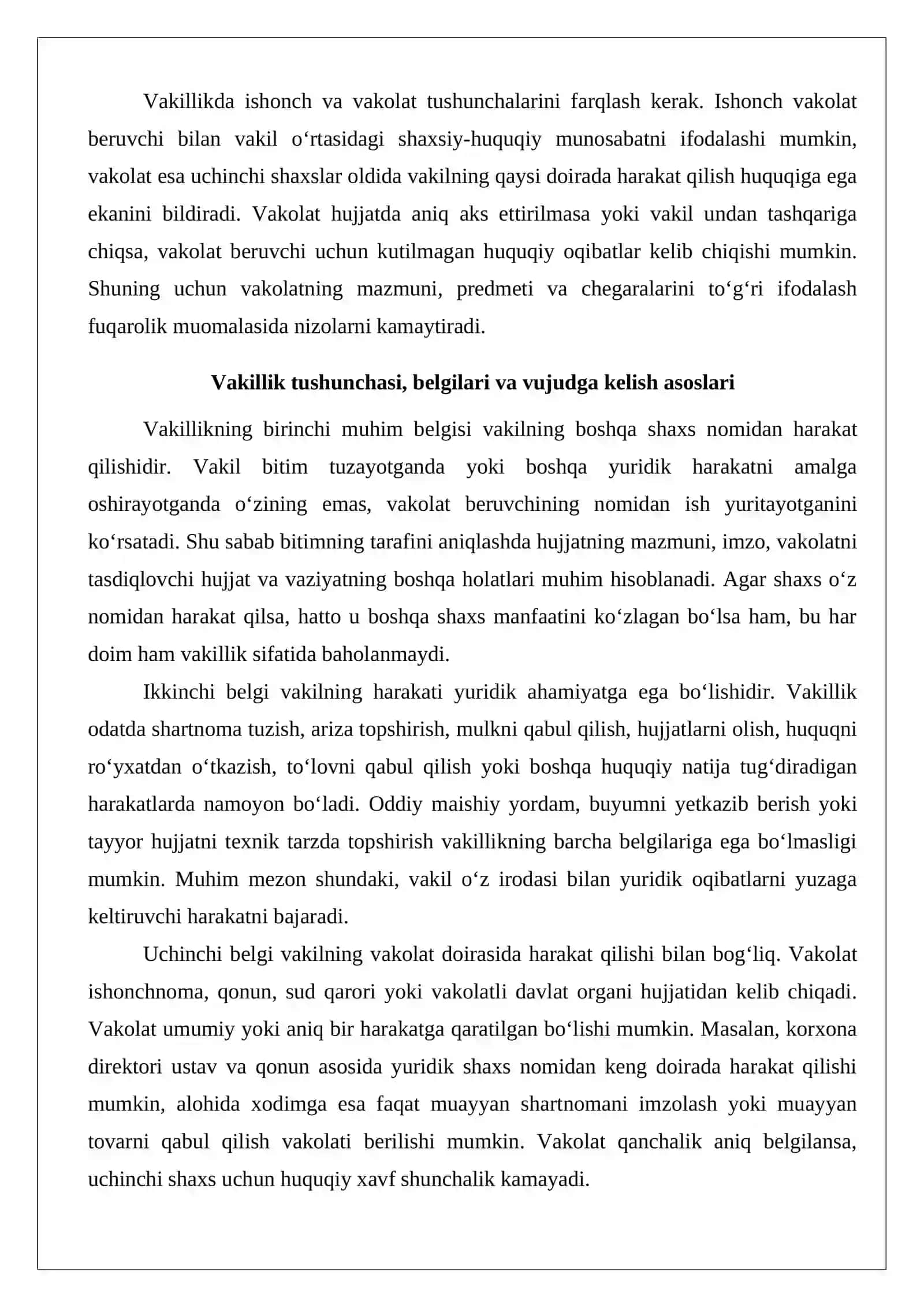 Vakillik va ishonchnoma 4