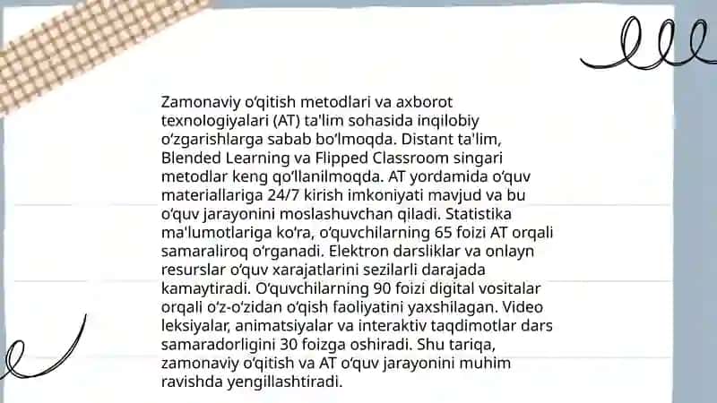 Zamonaviy axborot texnologiyalari va ularning didaktik imkoniyatlari 4