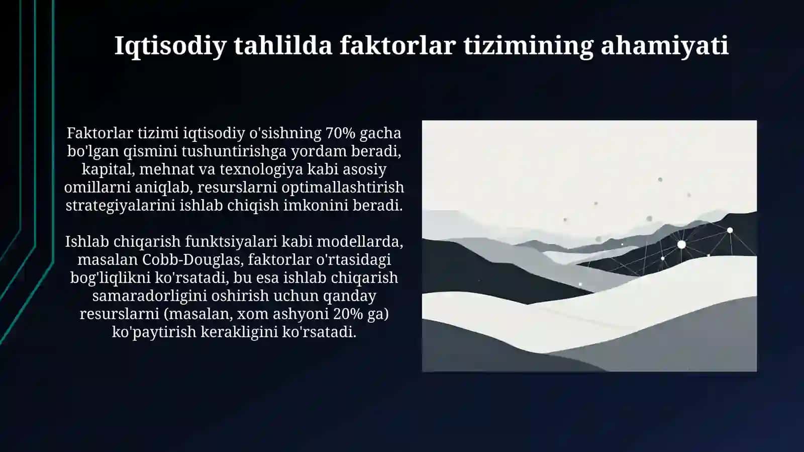 Iqtisodiy tahlilda omillar tizimi hamda modellar, iqtisodiymodellarning turlari 4