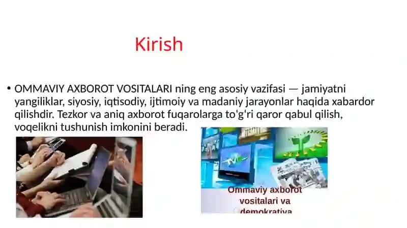 OMMAVIY AXBOROT VOSITALARINING FAOLIYATI 4
